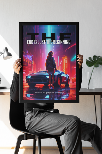 Poster Cyberpunk- The end is just the beginning - Coleção OuroborosLegacy