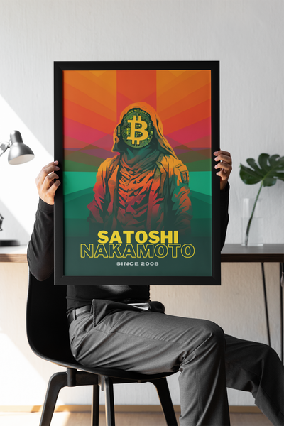 Poster Satoshi Nakamoto - BITCOIN - Coleção OuroborosLegacy