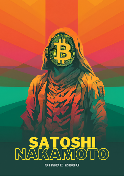 Poster Satoshi Nakamoto - BITCOIN - Coleção OuroborosLegacy